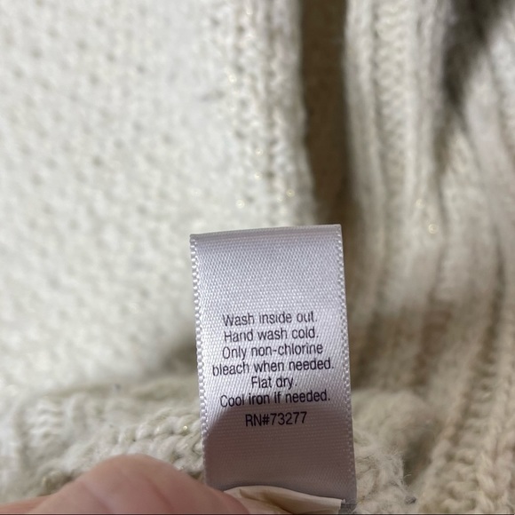 JENNIFER LOPEZ Cream Oversized Cowl Neck Sweater XS - Picture 7 of 7